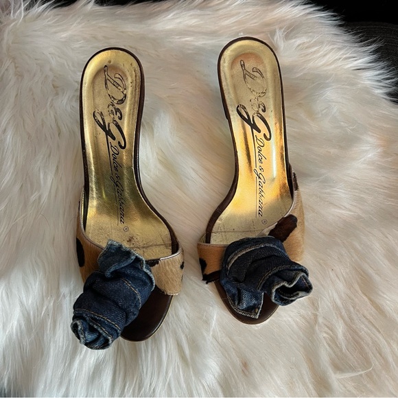 DOLCE & GABBANA Ponyhair Slide Sandals 👡 - Picture 4 of 11